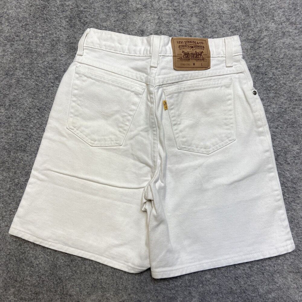 Vintage Levi's‎ 950 Jean Shorts Women's Size 5 White Denim - Picture 8 of 10